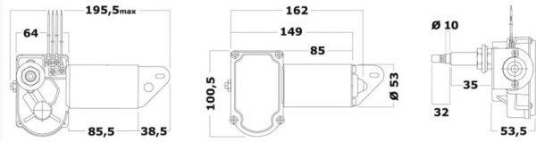 Motor f. Wischarme u. Wischblätter 24 V 20 W
