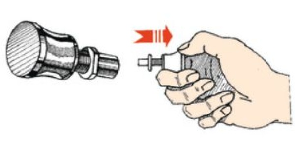 Lukenhalter mit Feder