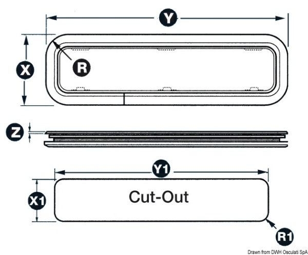 Lewmar®  Serie "Standard" Fenster zum Öffnen, 0