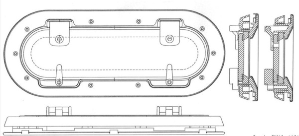 BOMAR ovales Bullauge Flagship 141 x 357 mm