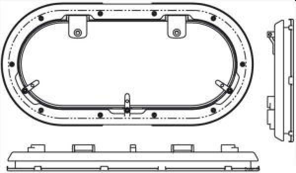BOMAR ovales Bullauge Flagship 418 x 200 mm