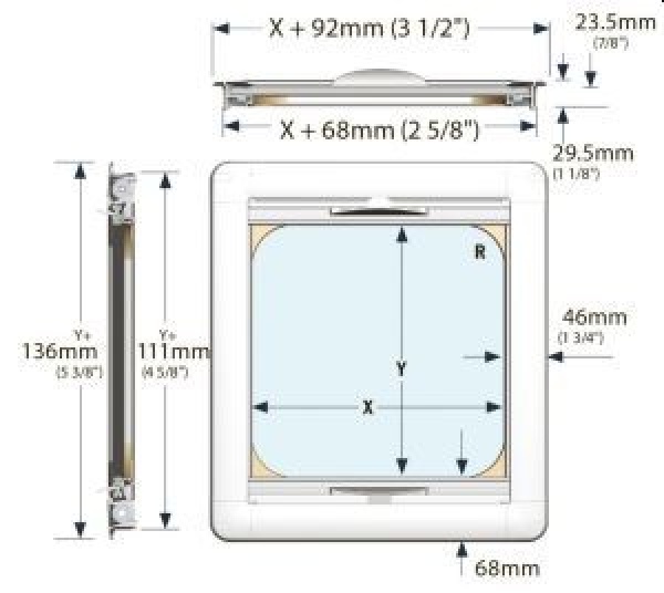 Recessed SkyScreen für Bomar-Luke "Contour" und "Flush-Deck"