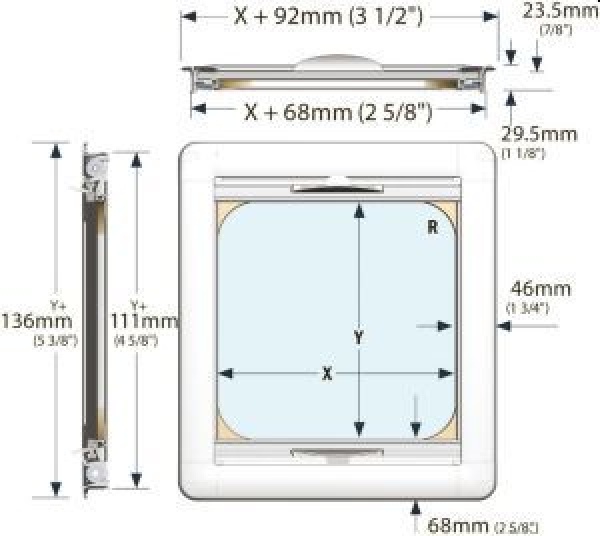 Recessed SkyScreen für Bomar-Luke "Contour" und "Flush-Deck"