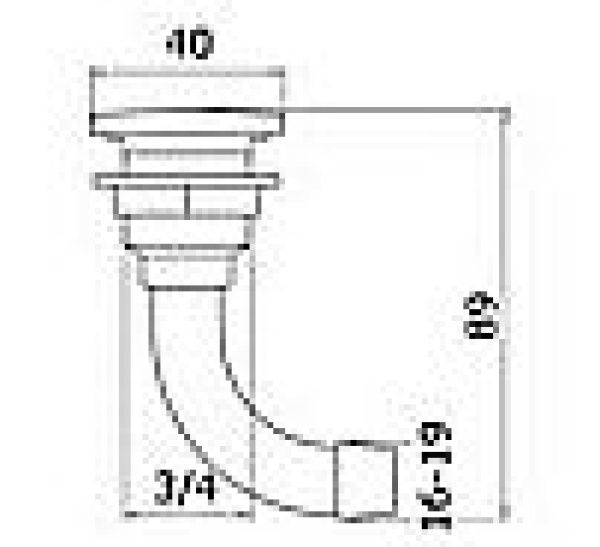 Full Flush Tanklüfter 90° Ø 16mm