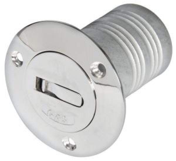 Einfüllstutzen Messing verchromt FUEL 50 mm