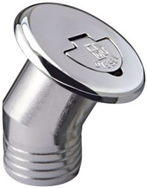 Einfüllstutzen aus Messing, verchr.30° FUEL 38mm