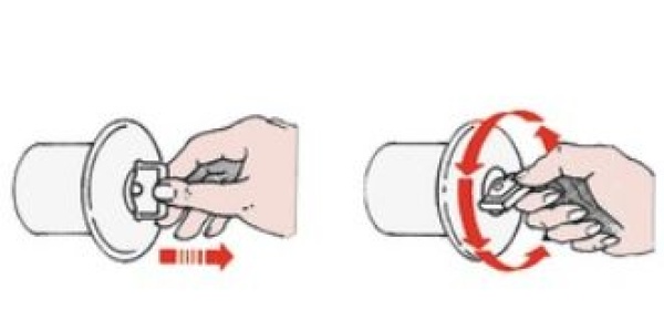 WATER gerader verchr. 50 mm