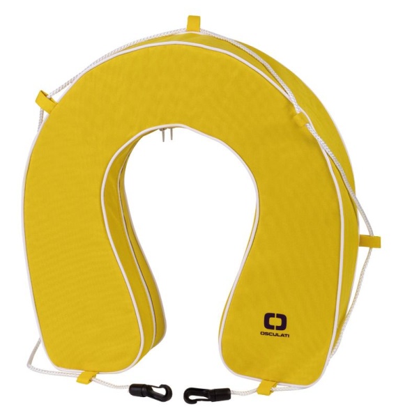Weicher Hufeisenring PVC Ø 55cm, gelb mit Zubehör
