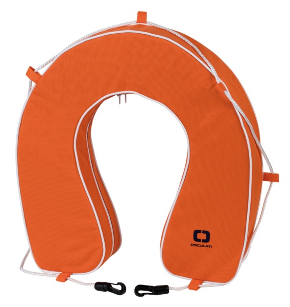 Weicher Hufeisenring PVC Ø 55cm, orange mit Zubehör