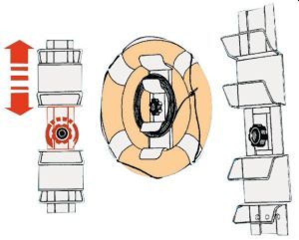 Rechtwinklige Halterung für Rettungsring