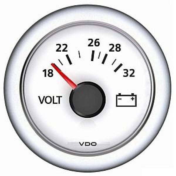Volmeter, schwarz 18/32 V