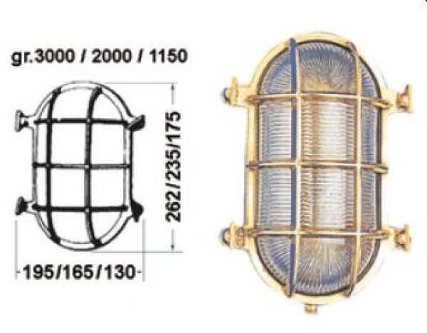 Schildkröte-Lampe, oval 130x175 mm