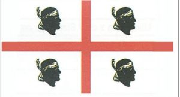 Flagge Sardinien 30 x 45 cm