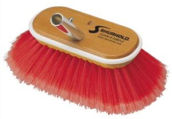 Büste 6" weiche + mittelharte Borsten, rot