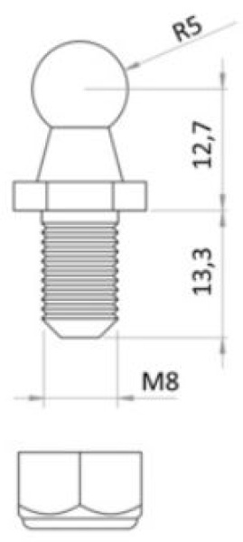Stahlkugel f.Gasdruckfedemontager