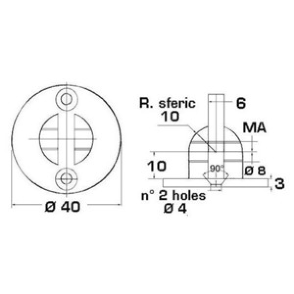 Plättchen mit Gabelsplint Ø 6 mm