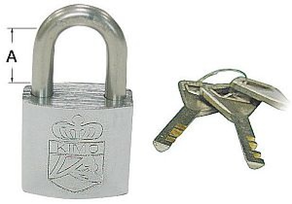 Vorhängeschloß aus VA-Stahl 50x31 mm