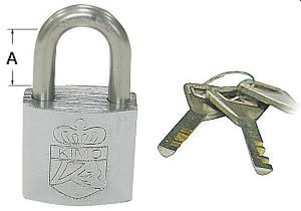 Vorhängeschloß aus VA-Stahl 25x19 mm - Zusatzbild 1