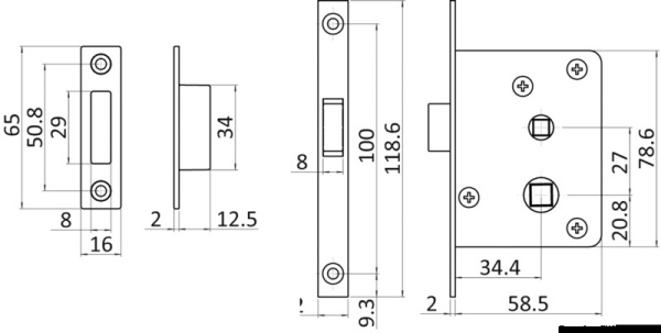 Magnetschloß m.Verriegelung