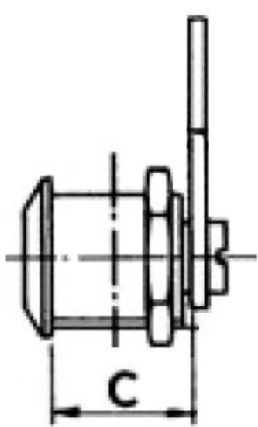 Zylinderschloß 15 mm