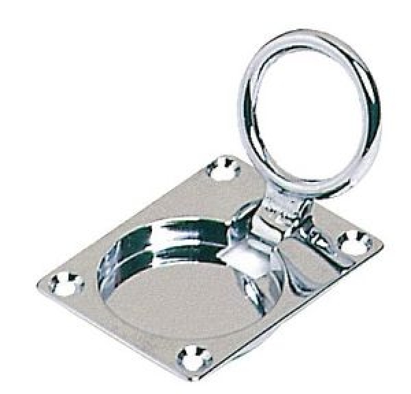 Bodenheber Messing, verchromt 62x47 mm