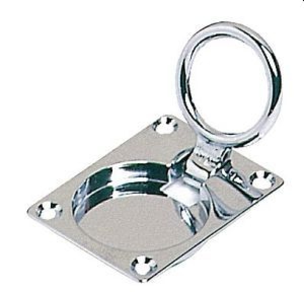 Bodenheber Messing, verchromt 62x47 mm