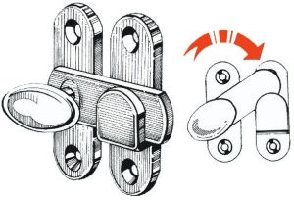 Schloß f.Schubladen 52x33 mm