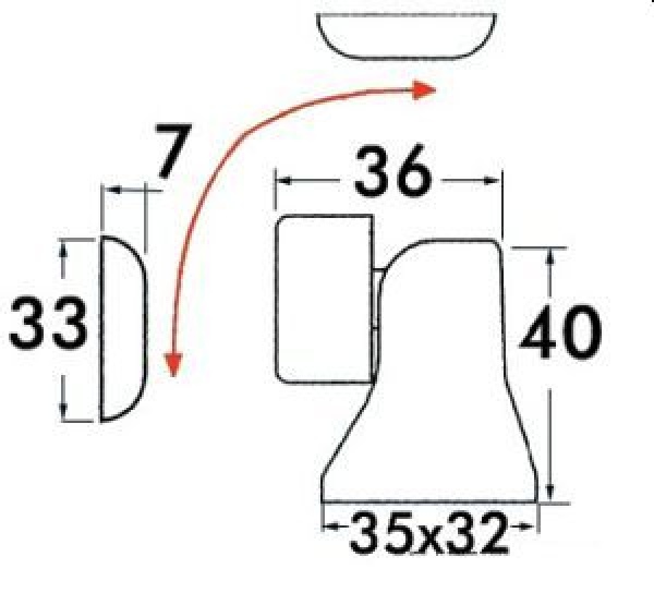 Magnetisches Federzugschloß Messi verchromtng