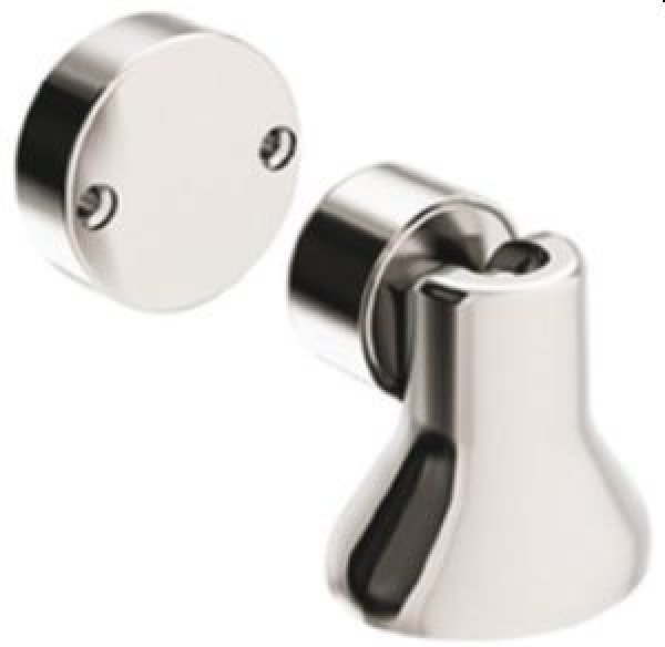 Riesiger magnetischer Schwenktürstopper aus verchromtem Messing, 7,5 kg