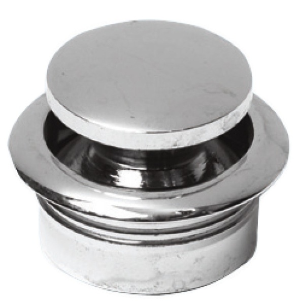 Knopf Messing, verchromt 16 mm