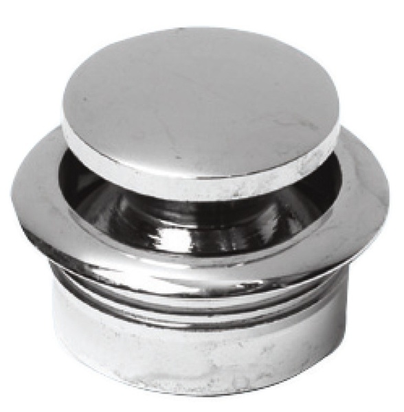 Knopf Messing, verchromt 19 mm