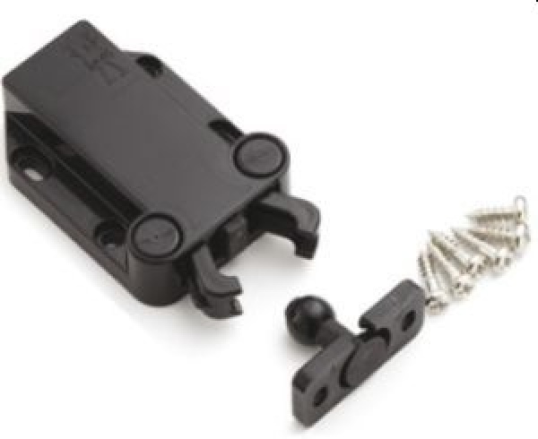 Nichtmagnetischer Kontaktriegel mit aufgesetztem Schließblech, Schwarz