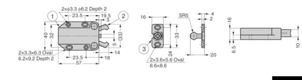Nichtmagnetischer Kontaktriegel mit aufgesetztem Schließblech, Weiß