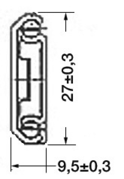 VA-Stahl-Laufschiene 350 mm