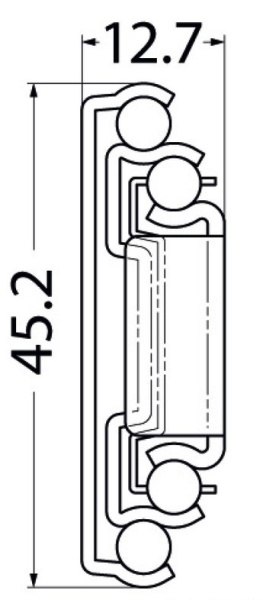 Soft-close Schienen f.Schubladen 275-300mm