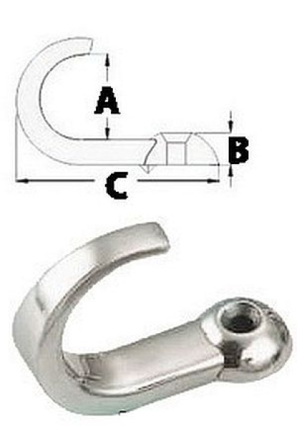 Haken AISI316 15x5,7x35,8 mm