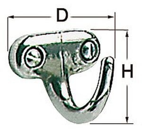 Haken Edelstahl, poliert 25x25 mm