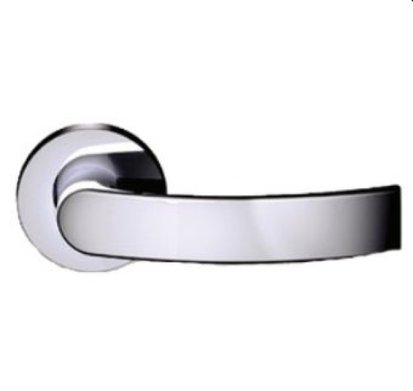 Paar Türklinken Modell "Slim", Messing verchromt 124 mm