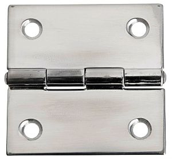 Edelstahlscharnier, hochglanzpoliert 75x75 mm