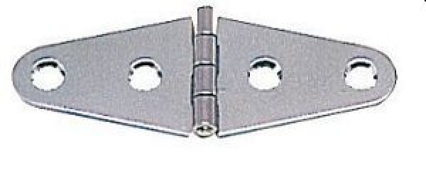 Edelstahlscharnier, hochglanzpoliert 101x38 mm