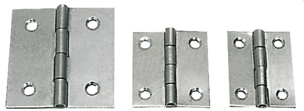 Scharnier aus VA-Stahl, poliert 25x30 mm