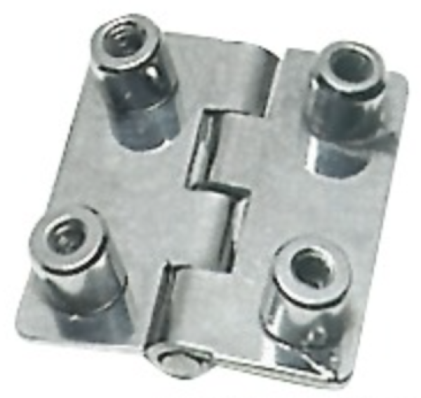 VA-Stahl Scharnier rechteck 4 Innengewinde 51x45mm