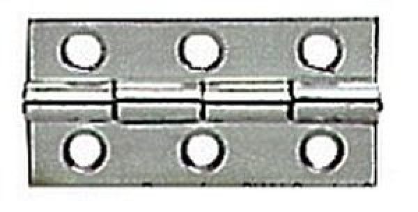 Rechteckiges Scharnier VA-Stahl, hochglan 60x30 mm