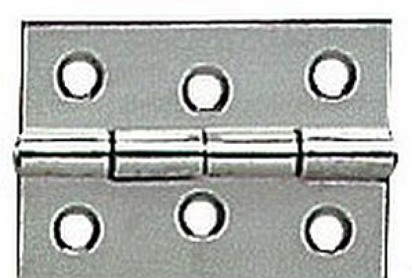 Rechteckiges Scharnier VA-Stahl, hochglan 60x40 mm
