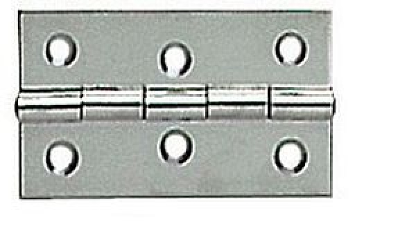 Rechteckiges Scharnier VA-Stahl, hochglan 75x40 mm