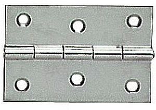 Rechteckiges Scharnier VA-Stahl, hochglan 75x50 mm