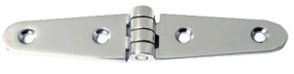 Scharnier, lang VA-Stahl hochglanzpoliert 152x29mm