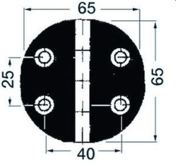 Scharnier A 95° AISI316 65x65 mm