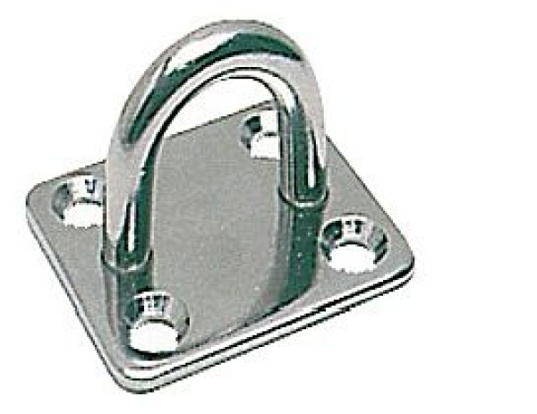 Rechteckige Augplatte VA-Stahl 6 mm