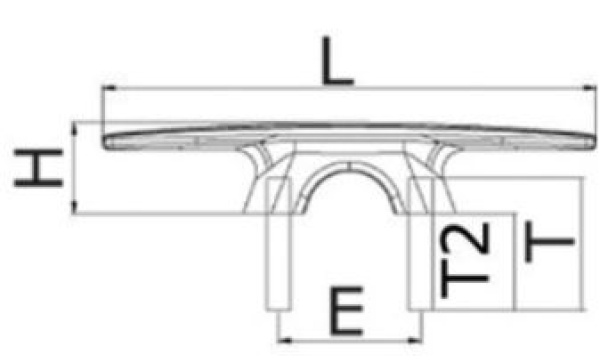 Aero Klampe aus Eloxal 258 mm